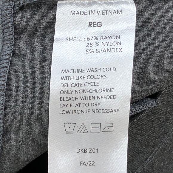 Quince Womens Size M Pants Ultra Stretch Ponte Knit Straight Leg Charcoal Gray - Picture 10 of 11